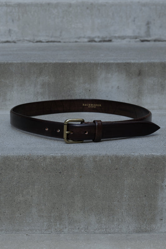 ROLLER BUCKLE BELT / SEPIA