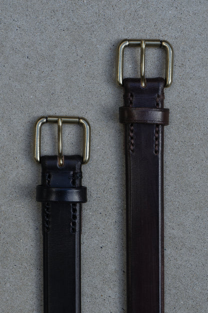 ROLLER BUCKLE BELT / SEPIA