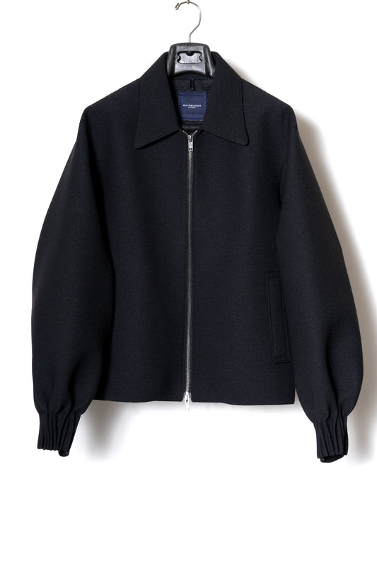 BUMPY GATHERED JACKET / BLACK