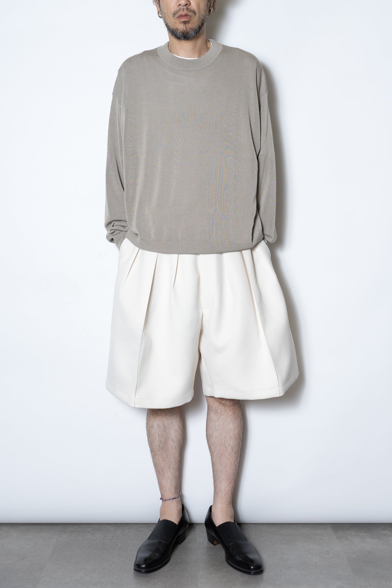 TRIPLE CLOTH HAKAMA SHORTS / IVORY