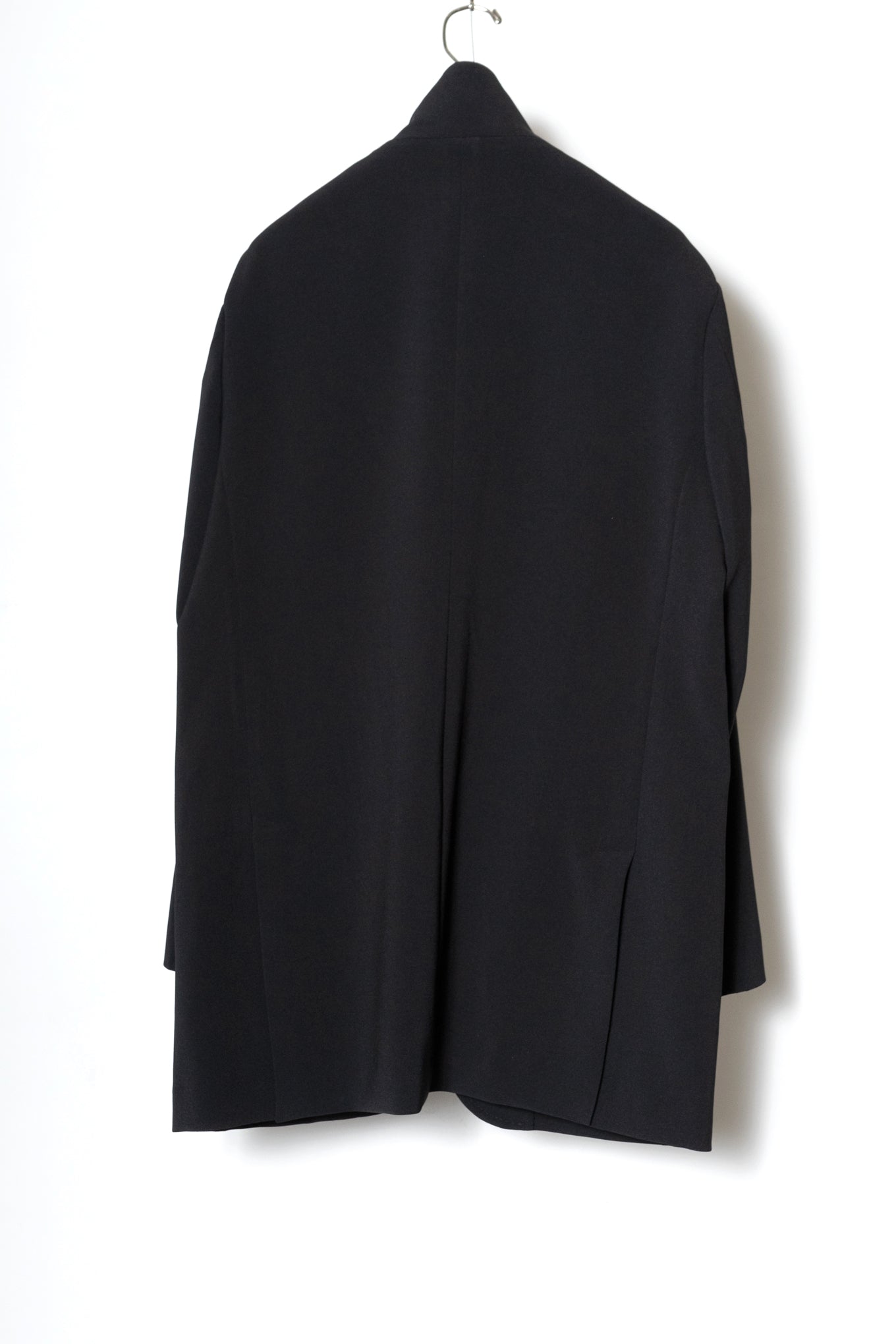 DOUBLE CLOTH SHAWL COLLAR LONG JACKET / BLACK