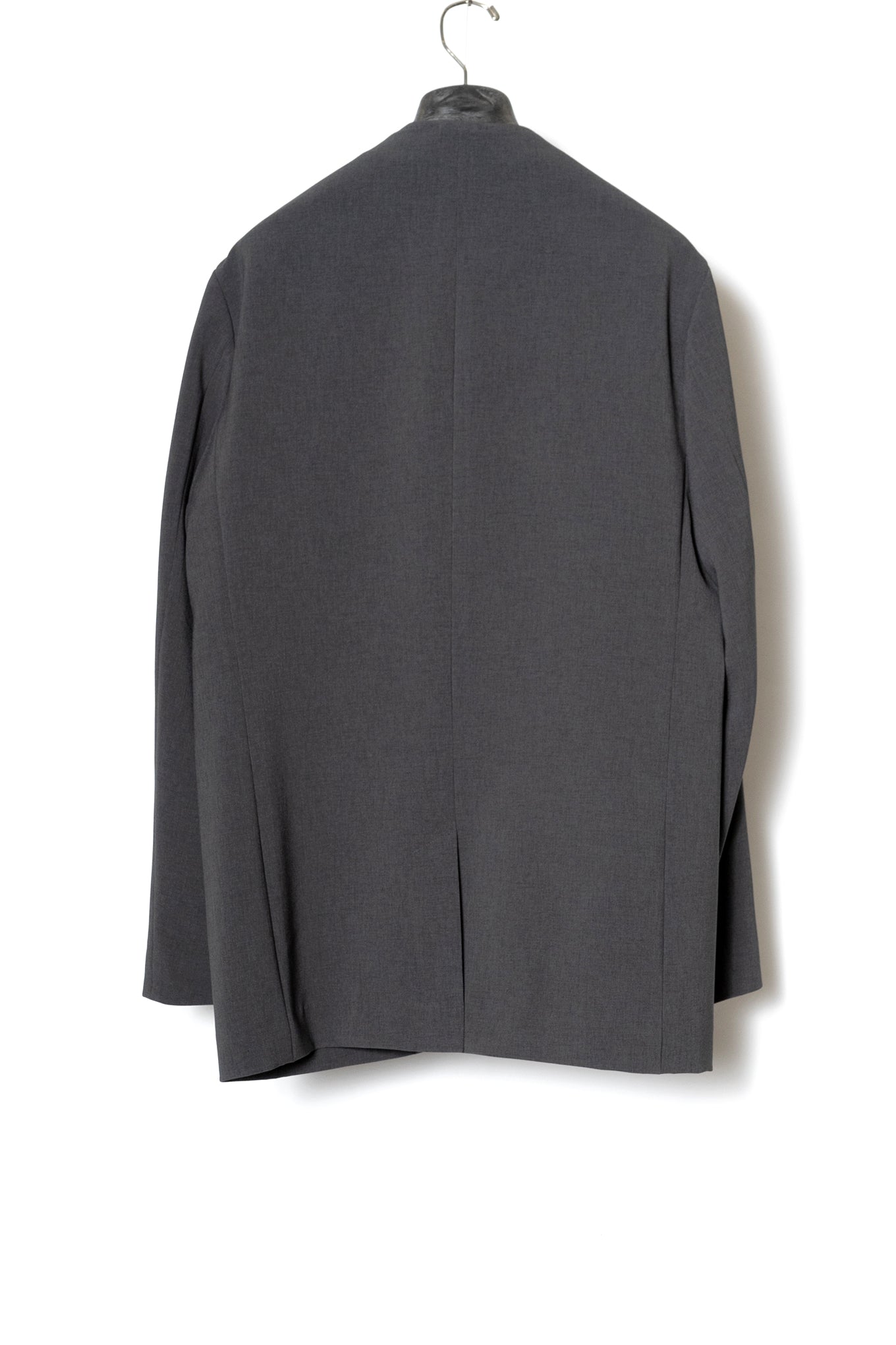 DOUBLE CLOTH NO COLLAR JACKET / SLATE GRAY