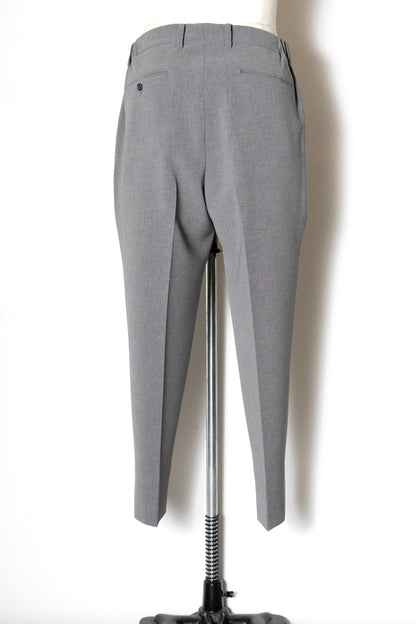 DOUBLE CLOTH SHIRRING TROUSERS / PEARL GRAY