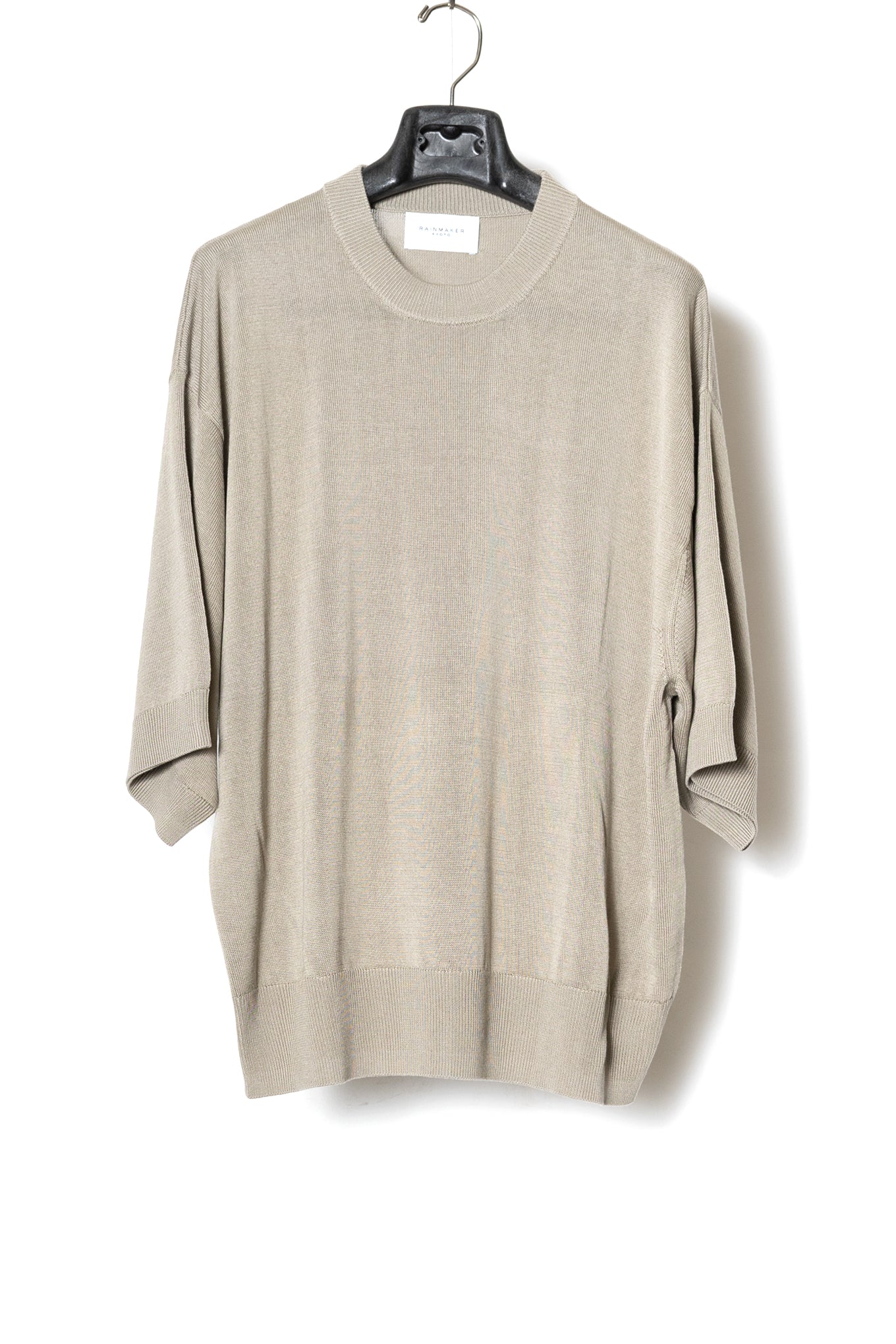 CREW-NECK S/S SWEATER / TAUPE