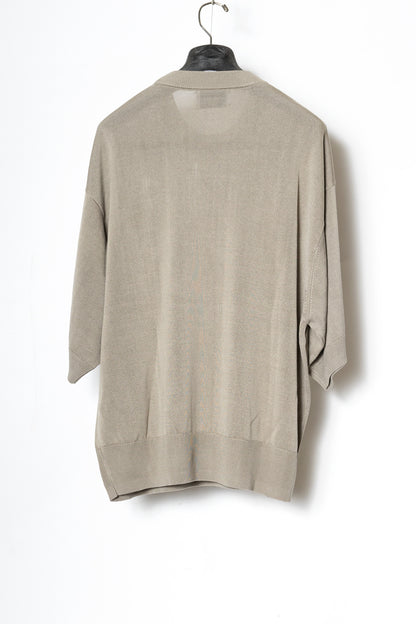 CREW-NECK S/S SWEATER / TAUPE