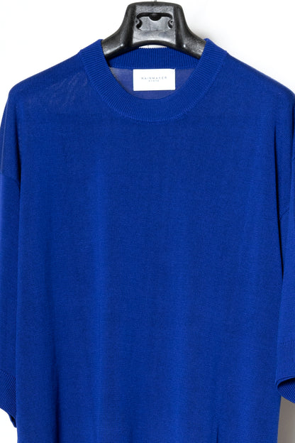 CREW-NECK S/S SWEATER / BLUE