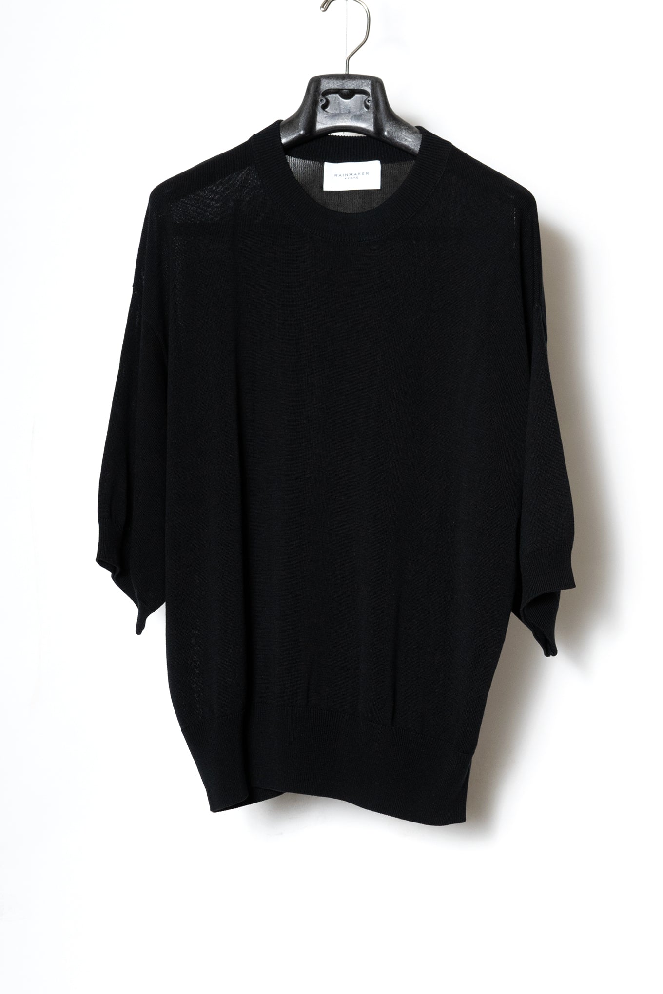 CREW-NECK S/S SWEATER / BLACK