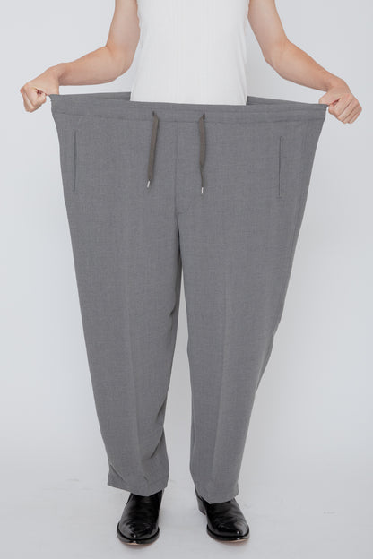 MELANGE TWILL DOUGI PANTS / TOP GRAY