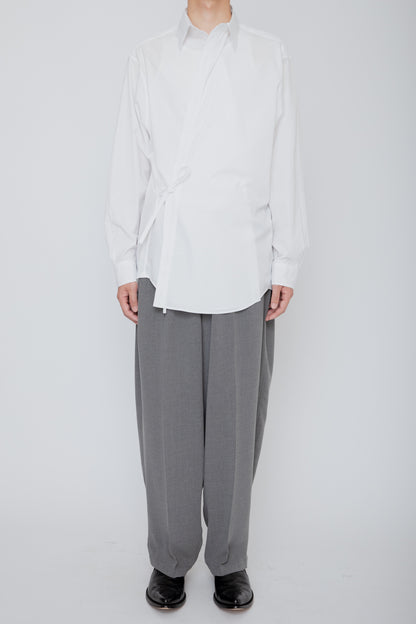 MELANGE TWILL DOUGI PANTS / TOP GRAY