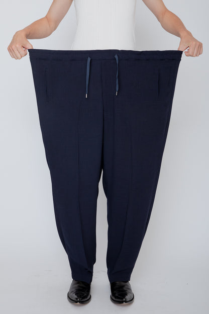 MELANGE TWILL DOUGI PANTS / NAVY