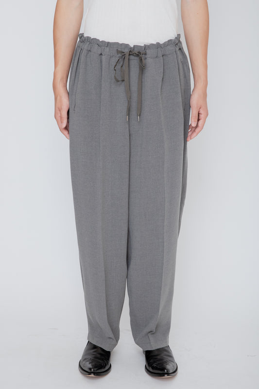 MELANGE TWILL DOUGI PANTS / TOP GRAY