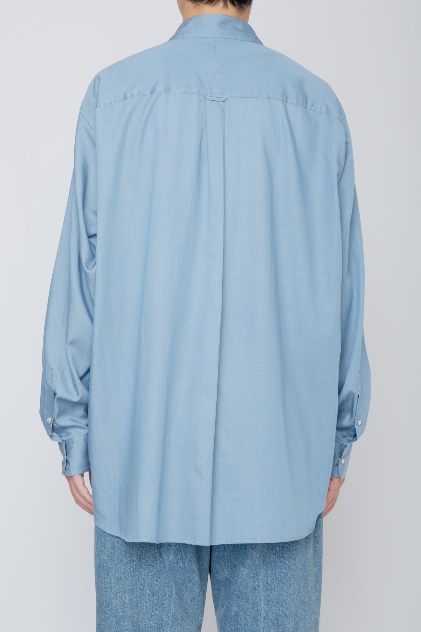 REGULAR COLLAR DOUGI SHIRT / LIGHT INDIGO