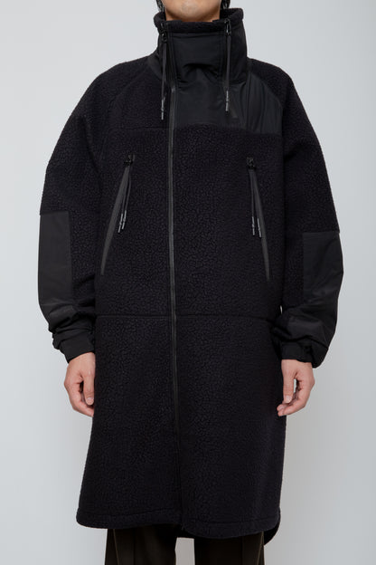 POLARTEC FLEECE MONSTER COAT / BLACK