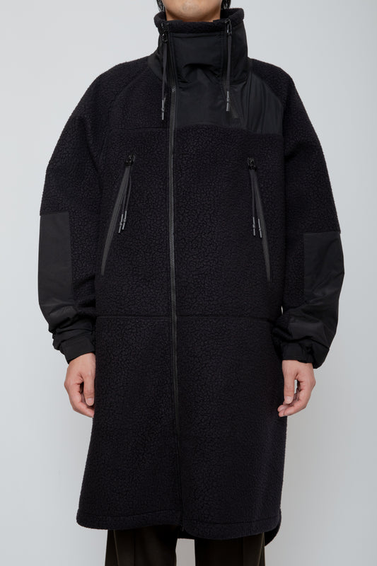 POLARTEC FLEECE MONSTER COAT / BLACK