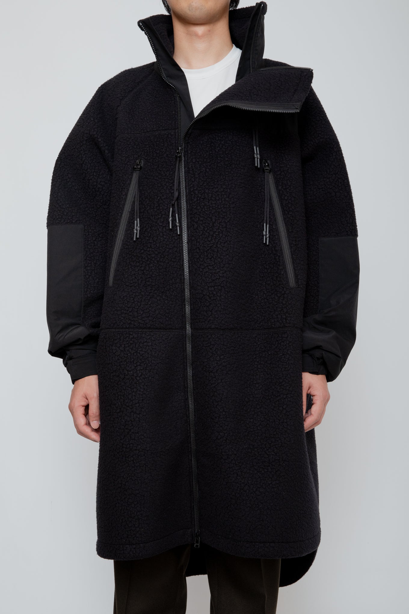 POLARTEC FLEECE MONSTER COAT / BLACK