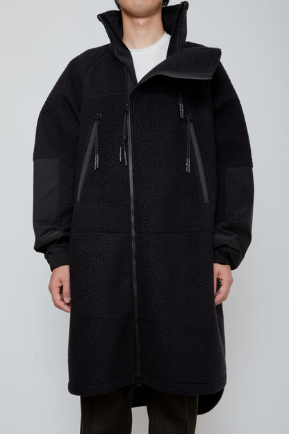 POLARTEC FLEECE MONSTER COAT / BLACK