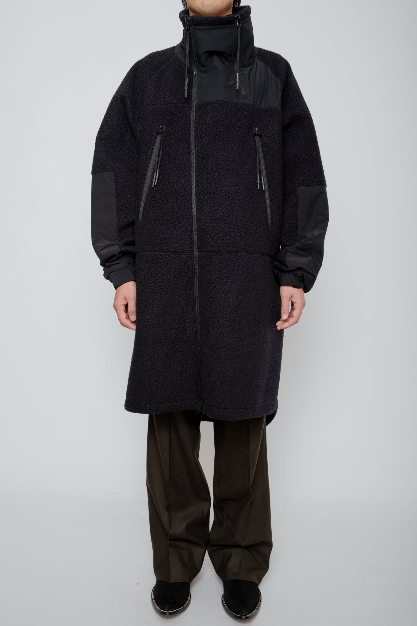 POLARTEC FLEECE MONSTER COAT / BLACK