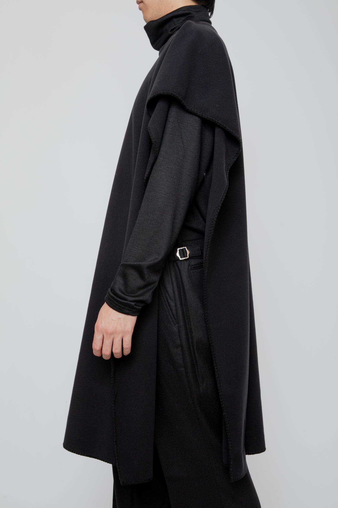 POLARTEC STOLE PONCHO / BLACK – RAINMAKER KYOTO