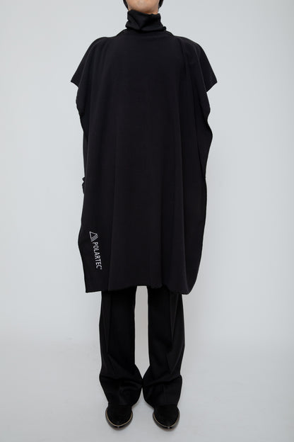 POLARTEC STOLE PONCHO / BLACK