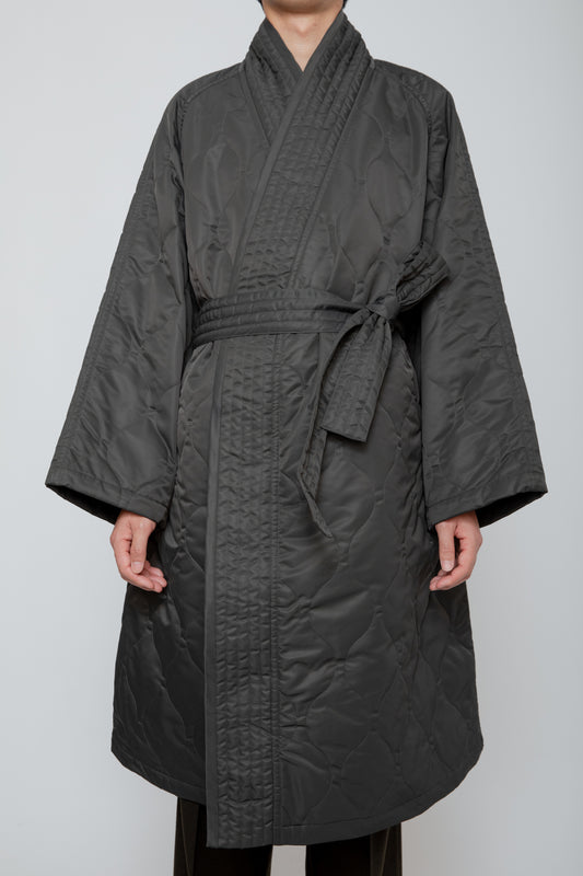 ORIENTAL WRAP COAT / CHARCOAL