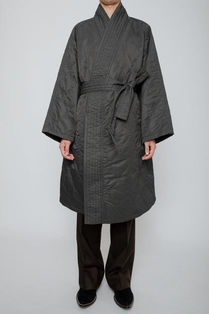 ORIENTAL WRAP COAT / CHARCOAL