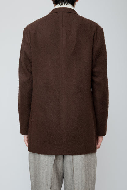NAPPING WOOL SHORT COAT / BROWN