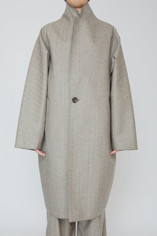 COCOON COAT / HERRINGBONE