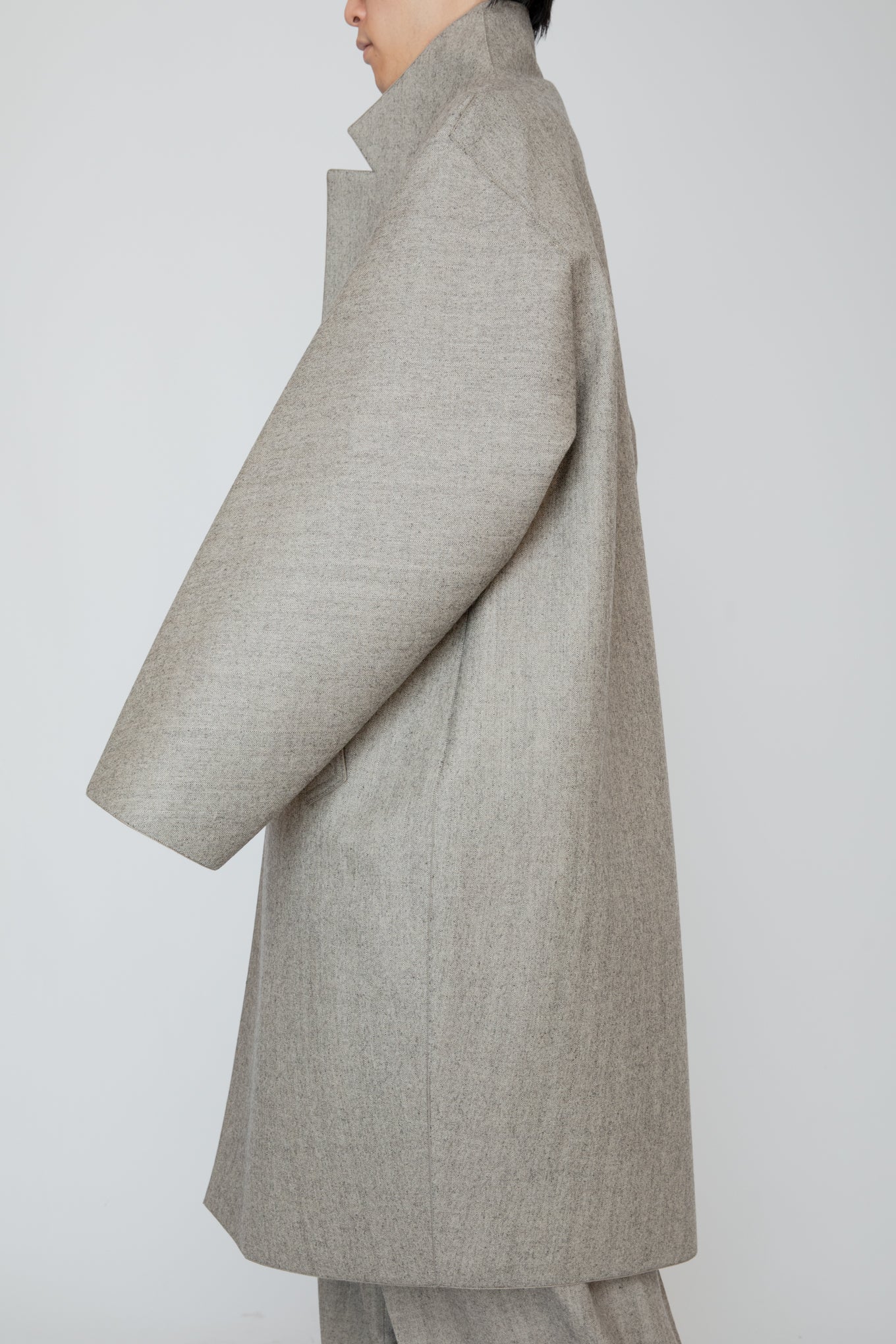 COCOON COAT / HERRINGBONE