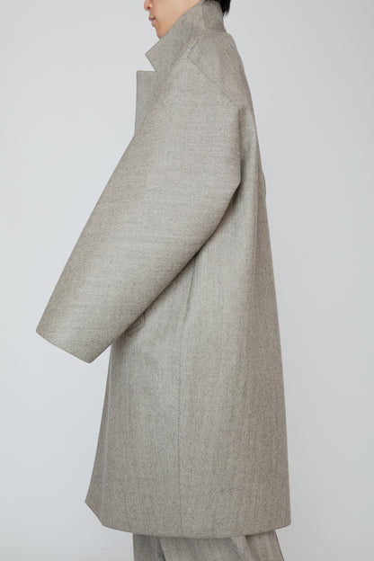 COCOON COAT / HERRINGBONE