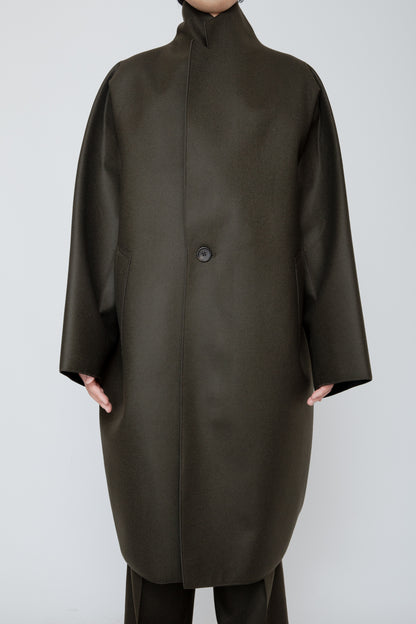 COCOON COAT / DARK OLIVE