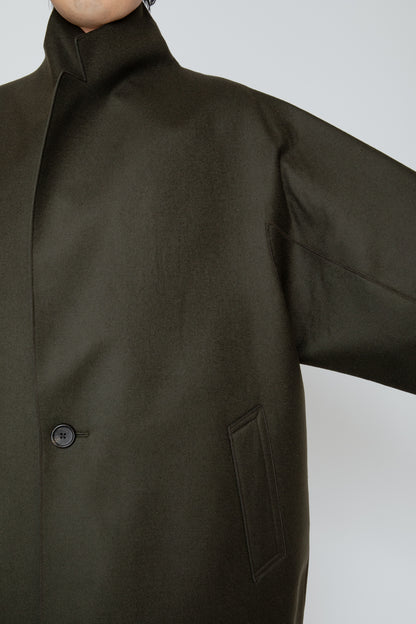 COCOON COAT / DARK OLIVE