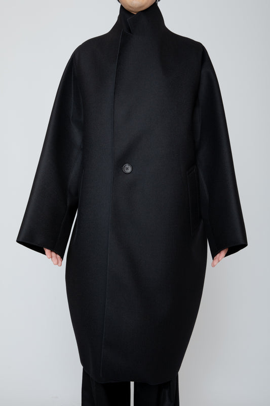 COCOON COAT / BLACK