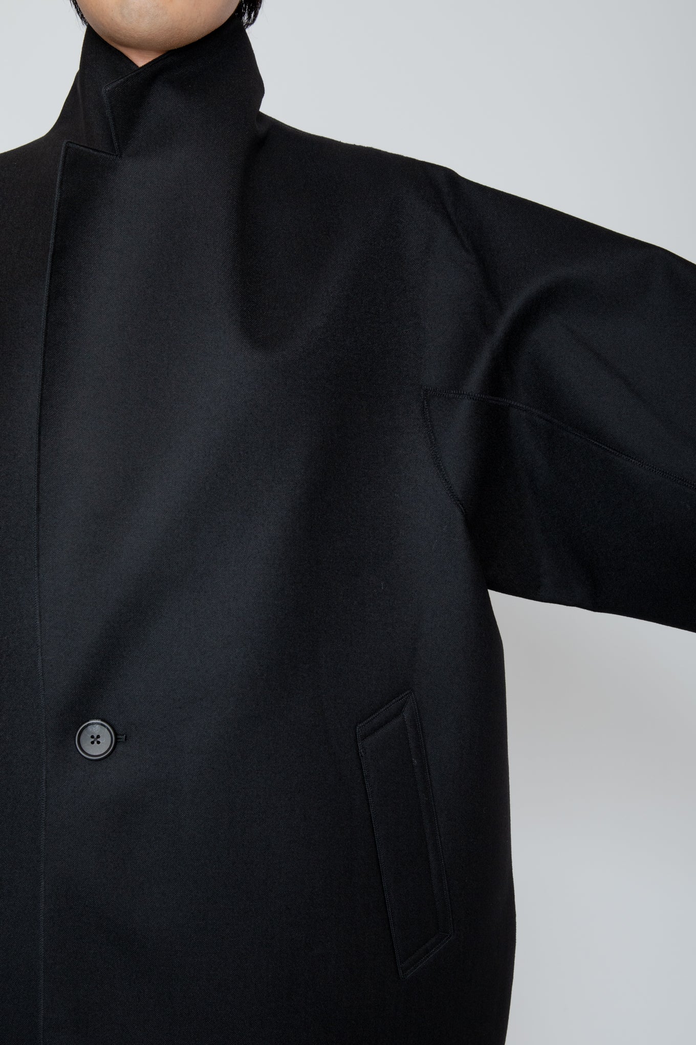 COCOON COAT / BLACK
