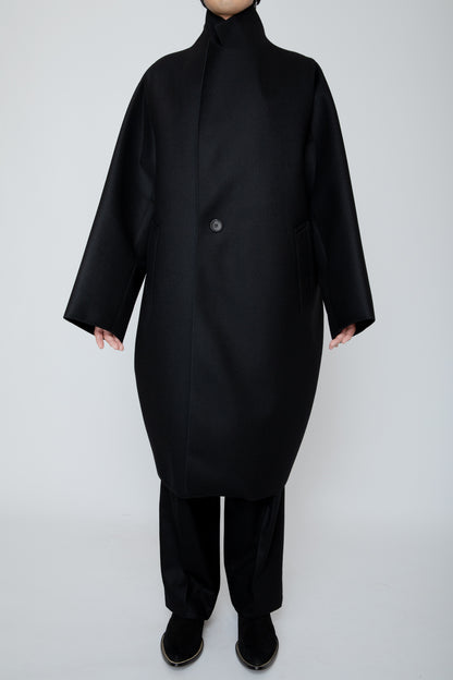COCOON COAT / BLACK