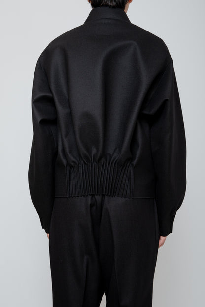 BUMPY GATHERED JACKET / BLACK