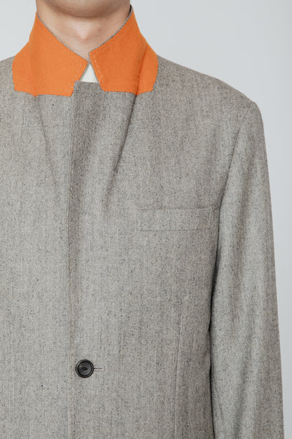 SINGLE BREASTED JACKET / HERRINGBONE