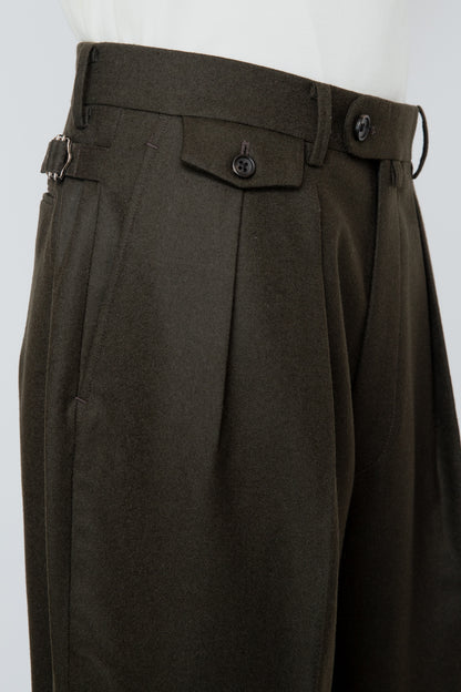 WIDE TROUSERS / DARK OLIVE