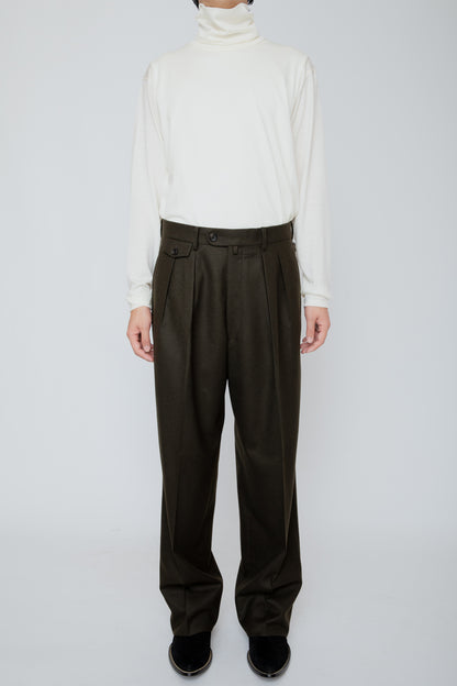 WIDE TROUSERS / DARK OLIVE