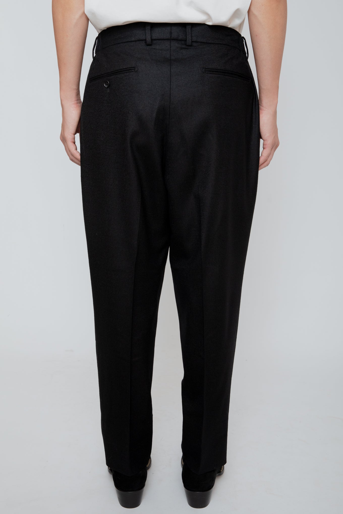 SHIRRING TROUSERS / BLACK