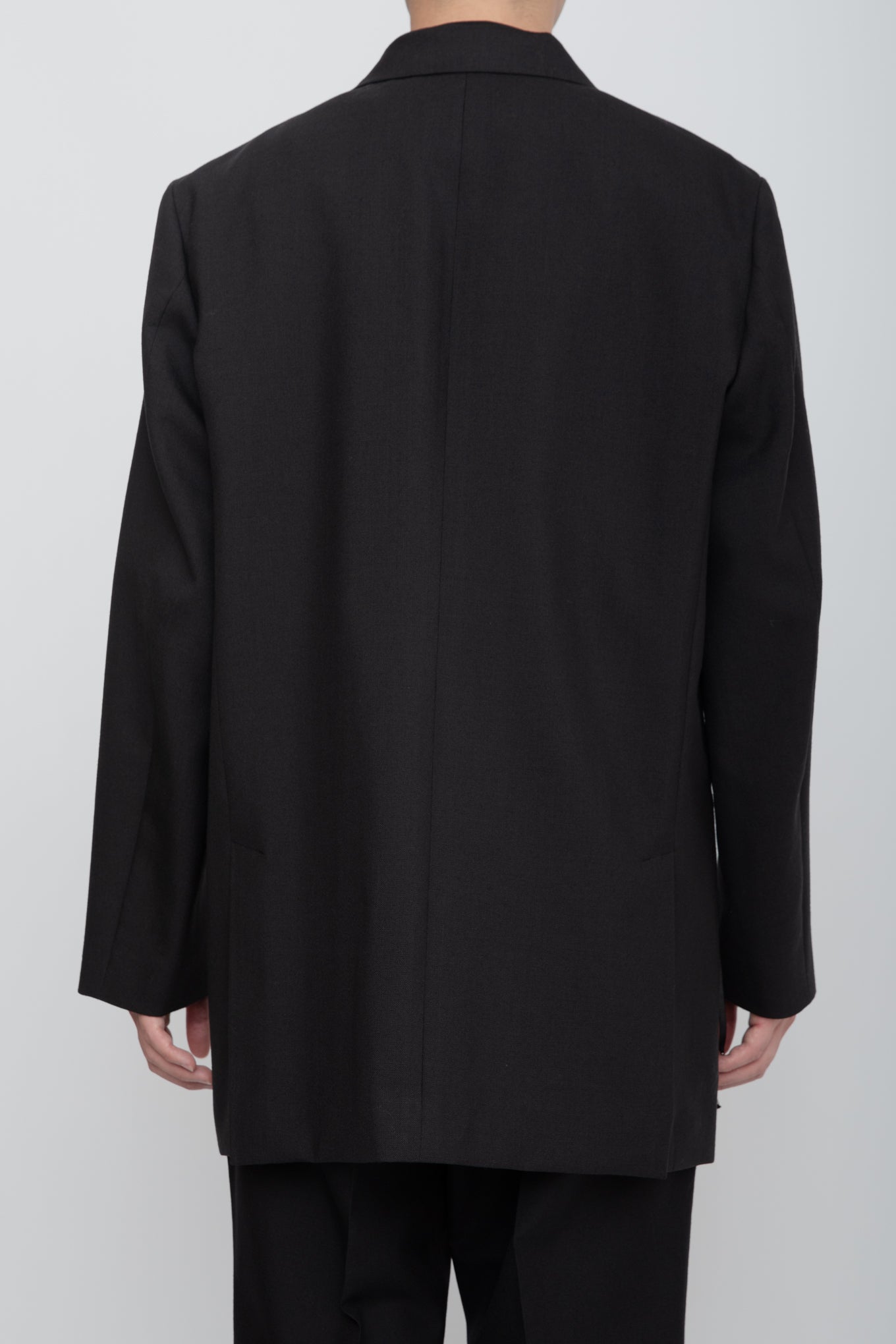 DOUBLE BREASTED LONG JACKET / BLACK