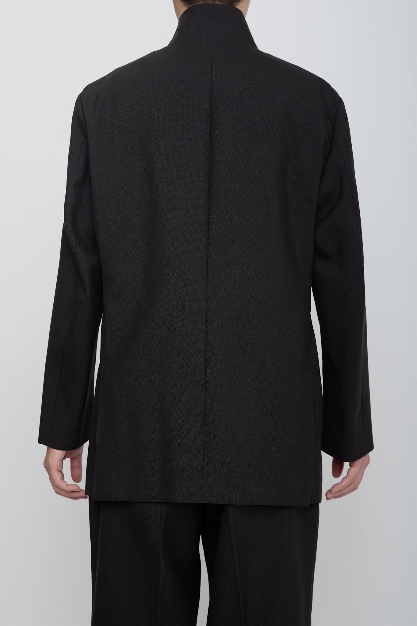 SHAWL COLLAR BELTED JACKET / BLACK