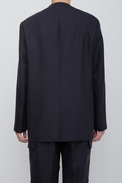 NO COLLAR JACKET / NAVY