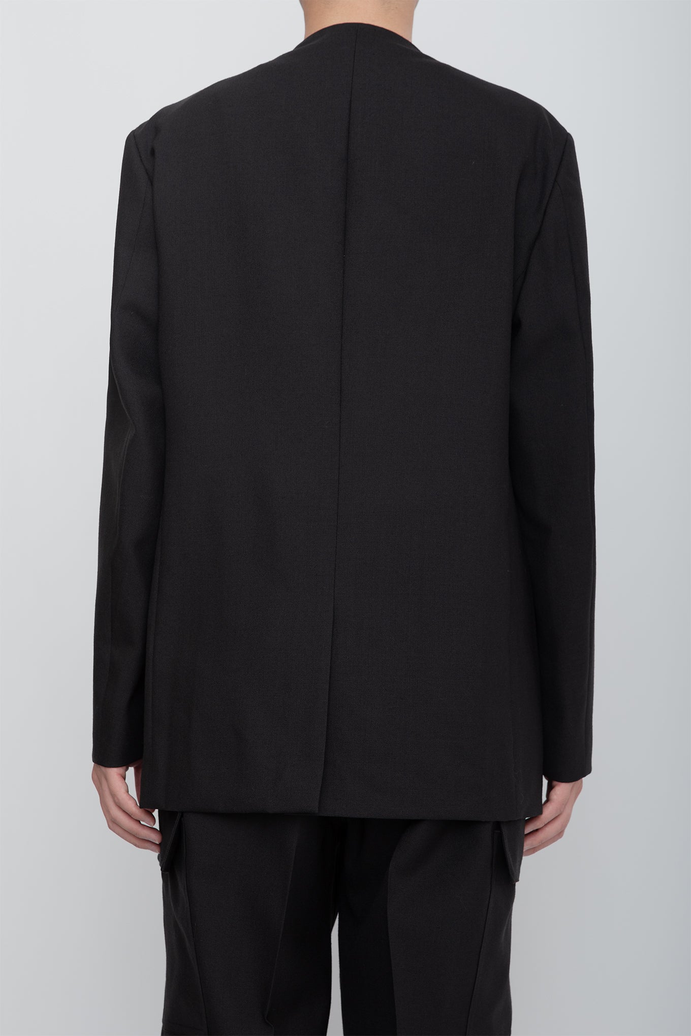 NO COLLAR JACKET / BLACK