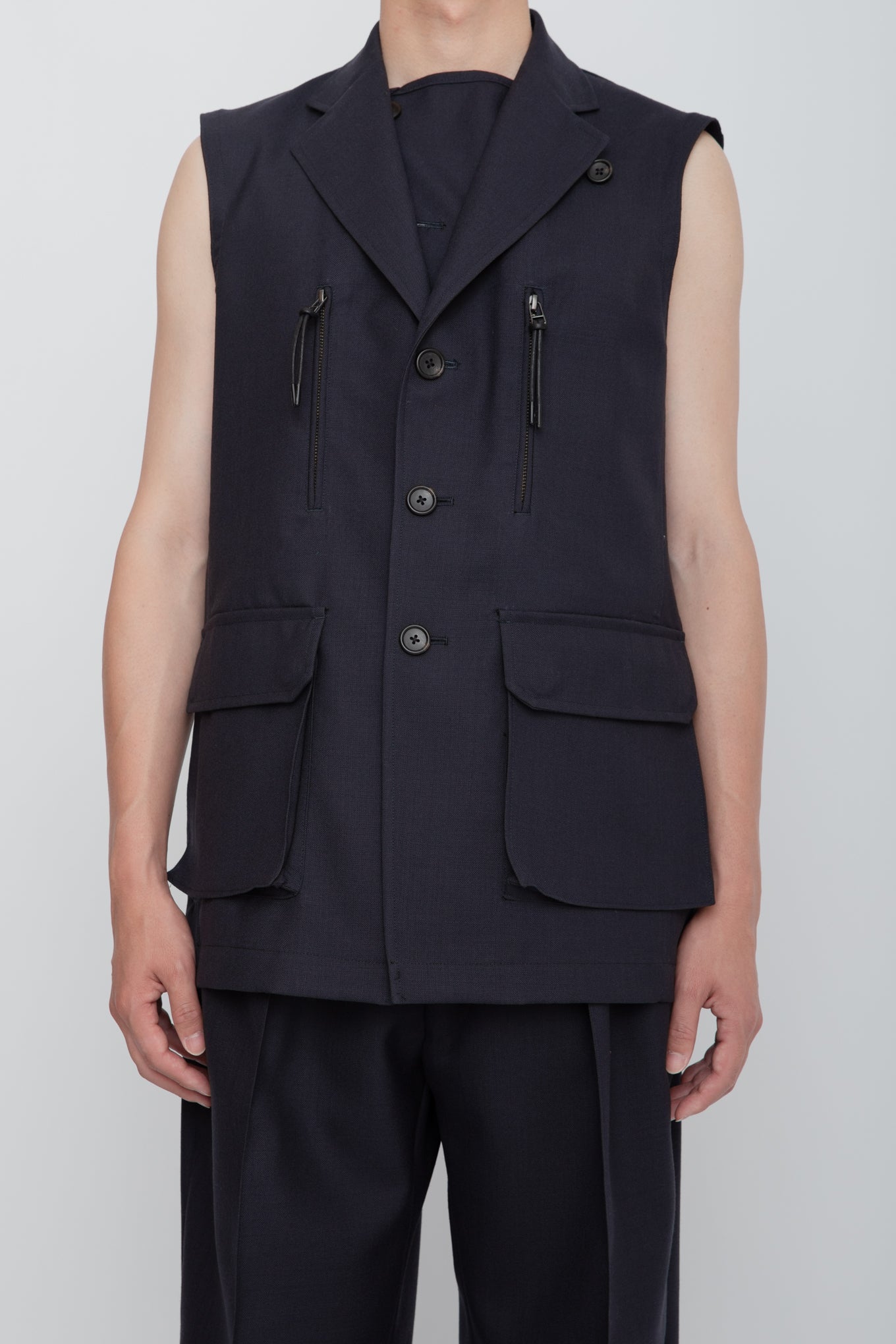 TRAVERSE VEST / NAVY – RAINMAKER KYOTO