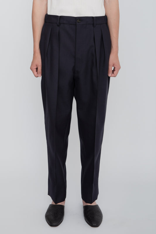 SHIRRING TROUSERS / NAVY