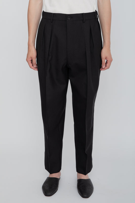 SHIRRING TROUSERS / BLACK