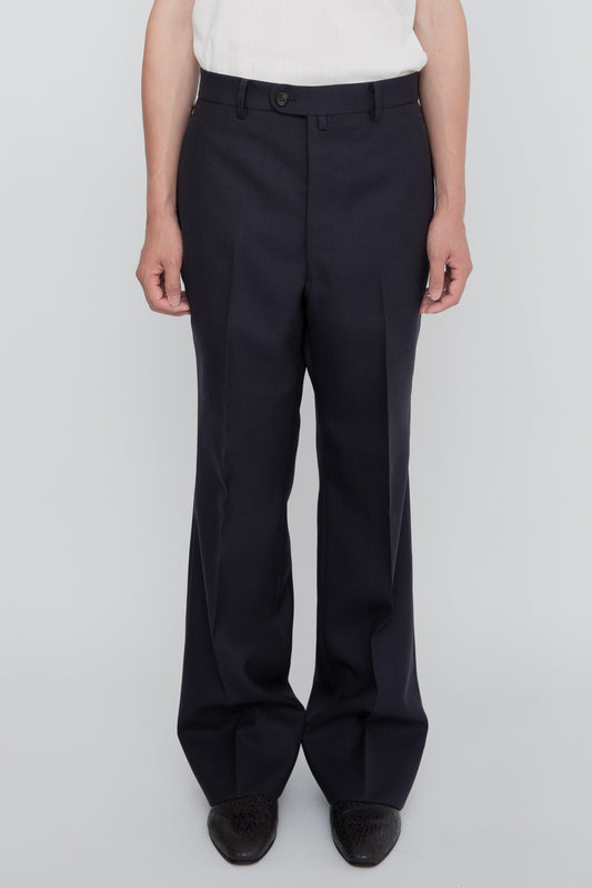 SEMI FLARED TROUSERS / NAVY