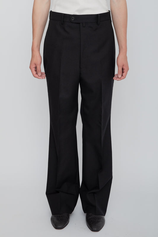 SEMI FLARED TROUSERS / BLACK