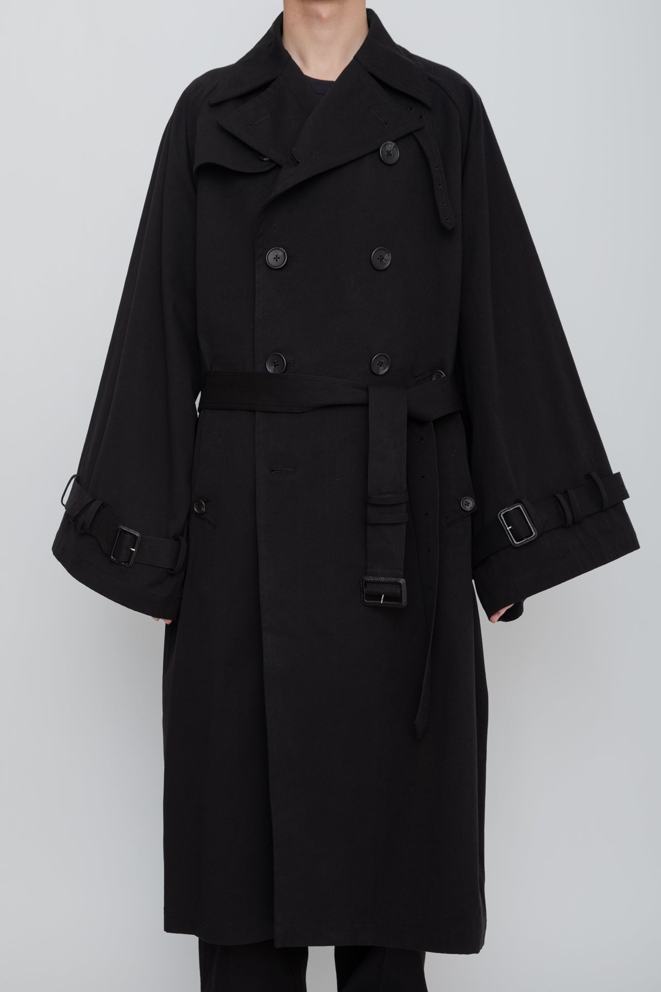 N-SLEEVE TRENCH COAT / BLACK