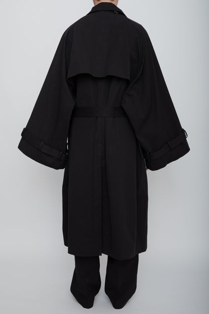 N-SLEEVE TRENCH COAT / BLACK